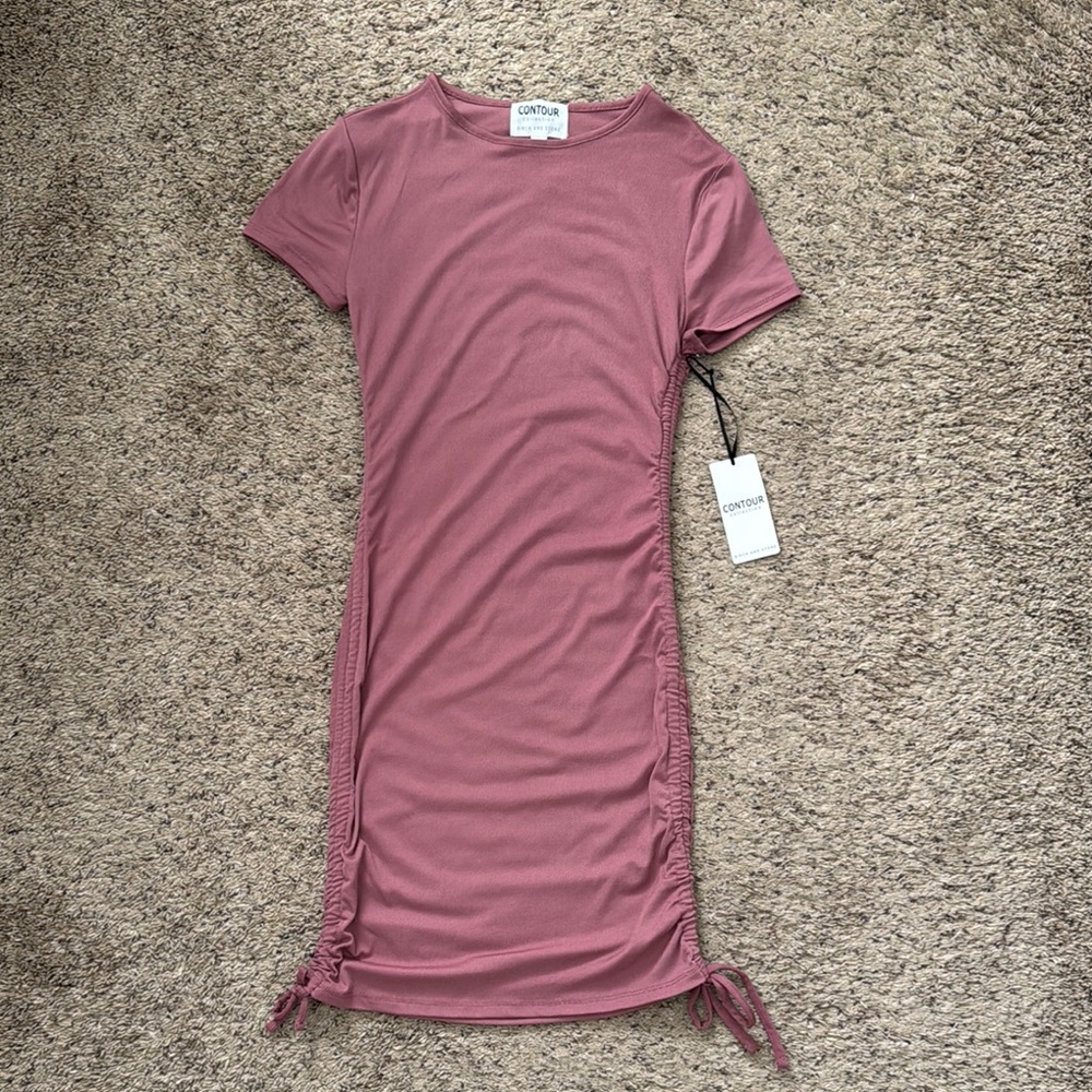 Contour Collection Junior Girl NEW Pink Stretchy Dress Size M